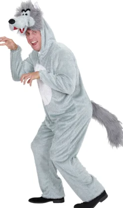 Disfraz de Lobo de Pelo Gris adulto