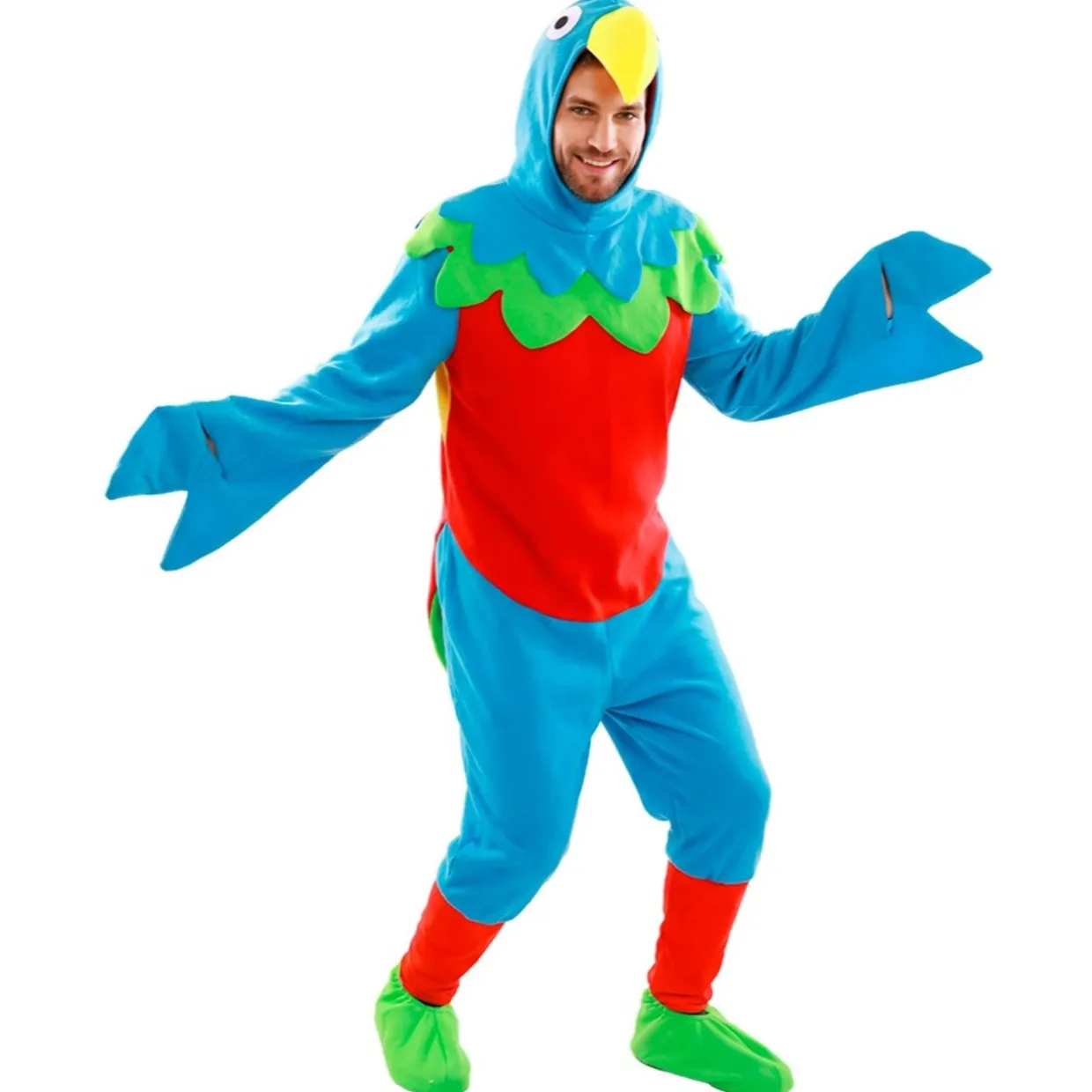 Disfraz de Loro Multicolor para adulto