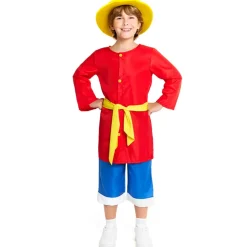 Disfraz de Luffy One Piece Aventurero infantil