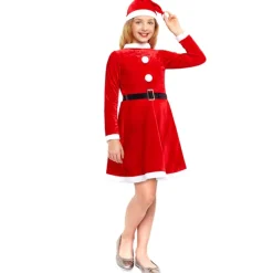 Disfraz de Mamá Noel Rojo Eco para niña