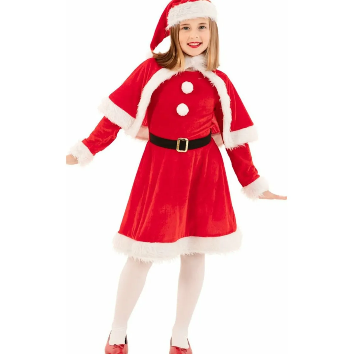 Disfraz de Mamá Noel Rojo para niña