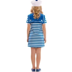 Disfraz de Marinera Azul Rayas para niña