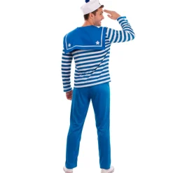 Disfraz de Marinero Azul Rayas para hombre