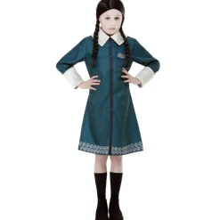Disfraz de Miércoles Addams™ con Peluca para niña