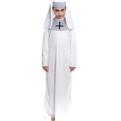 Disfraz de Monja Blanca Siniestras para niña