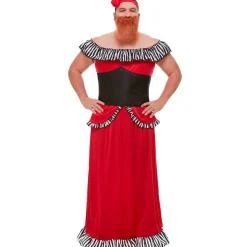 Disfraz de Mujer Barbuda Rojo para hombre