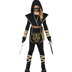 Disfraz de Ninja Dragón Negro para niña