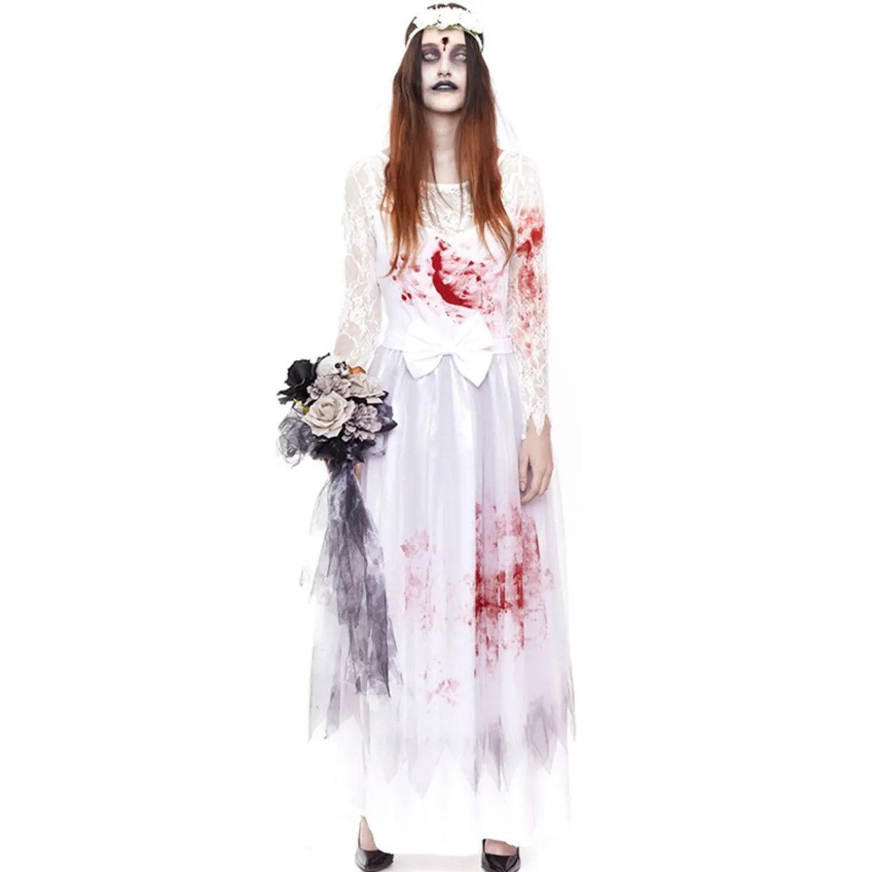 Disfraz de Novia Zombie Sangrienta para mujer