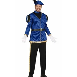 Disfraz de Paje Real Navideño Azul para hombre