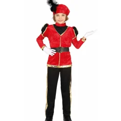 Disfraz de Paje Real Navideño Rojo para niño