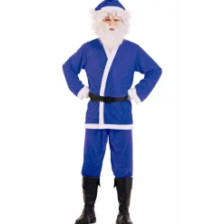 Disfraz de Papá Noel Azul Eco para adulto