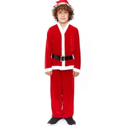 Disfraz de Papá Noel Rojo Eco para niño