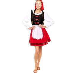 Disfraz de Pastora Gallega Rojo para mujer