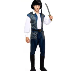 Disfraz de Pirata Índigo para hombre