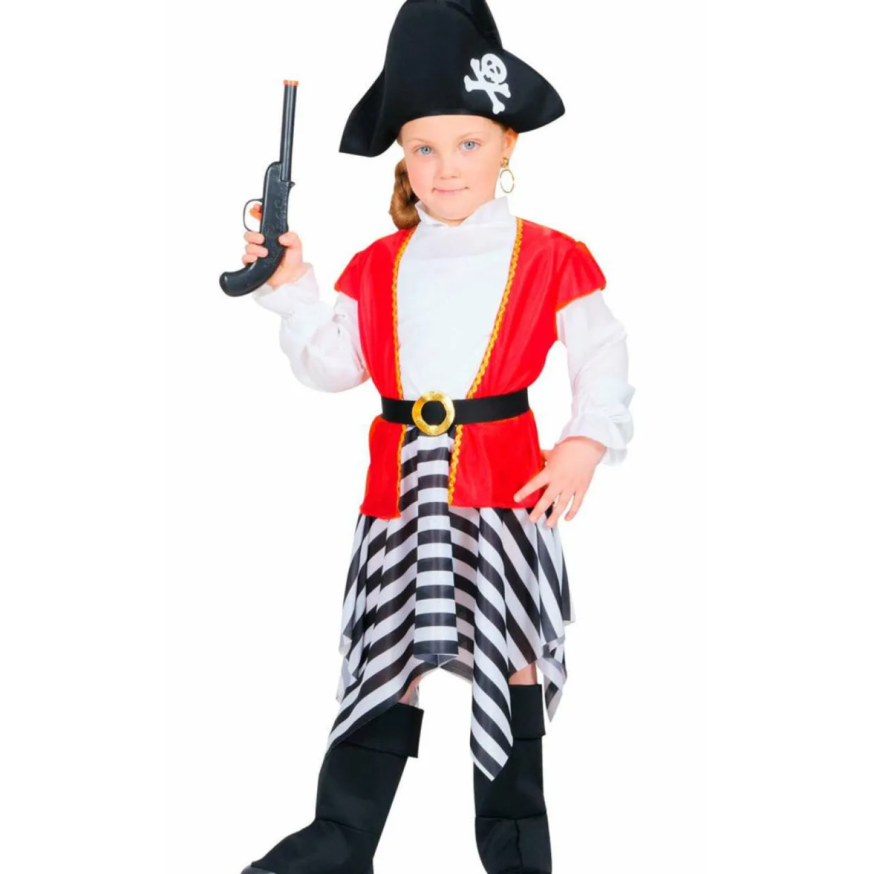 Disfraz de Piratesa Rayas para niña