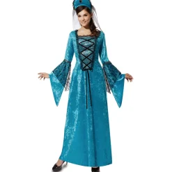 Disfraz de Princesa Medieval Azul para mujer