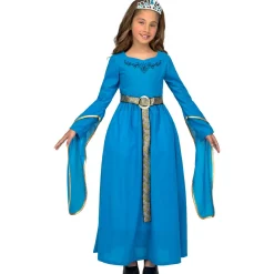 Disfraz de Princesa Medieval Azul para niña