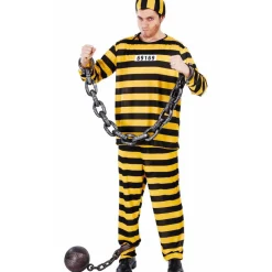 Disfraz de Prisionero Amarillo para adulto