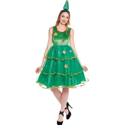 Disfraz de Árbol Navidad Verde para mujer