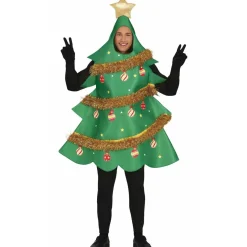 Disfraz de Árbol Navidad Verde para adulto