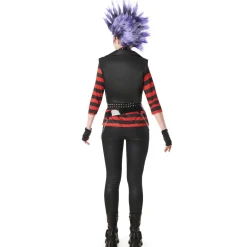 Disfraz de Rockero Punky Rayas para mujer