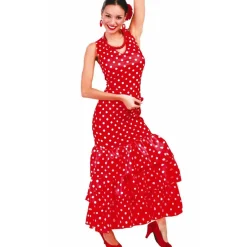 Disfraz de Sevillana Rojo y Blanco mujer