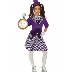 Disfraz de Sombrerera Lila para niña
