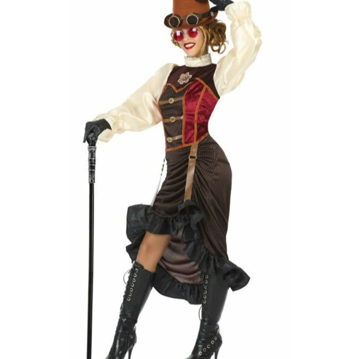 Disfraz de Steampunk Marrón para mujer