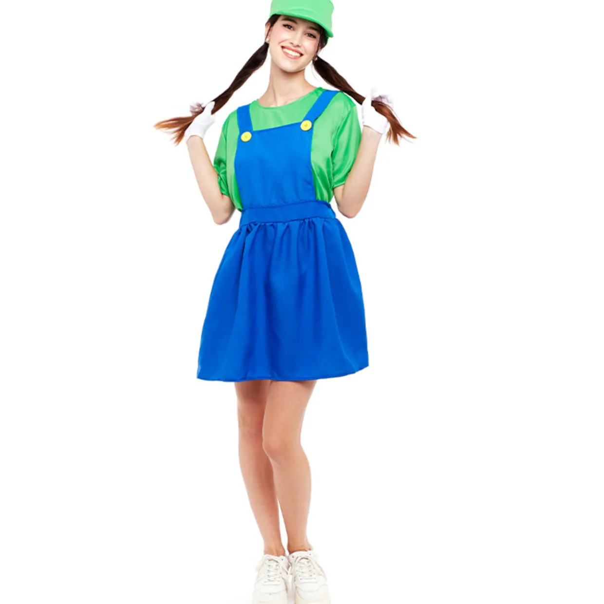Disfraz de Super Luigi Gorra para mujer
