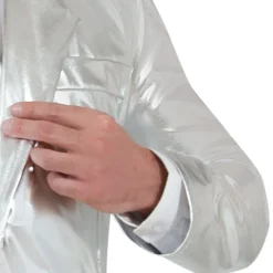 Disfraz de Traje Plateado Metalizado para hombre