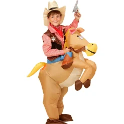 Disfraz de Vaquero con Caballo Hinchable infantil