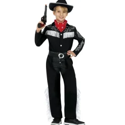 Disfraz de Vaquero Negro Flecos para niño