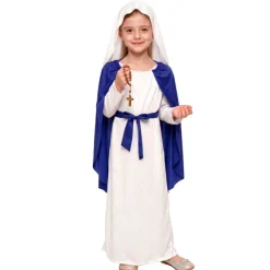 Disfraz de Virgen María Bicolor para niña