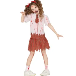 Disfraz de Zombie Colegiala para niña