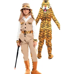 Disfraz Doble de Explorador y Tigre infantil