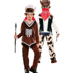 Disfraz Doble de Indio y Vaquero para niño