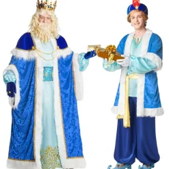 Disfraz en pareja de Rey Mago Melchor y Paje Extra