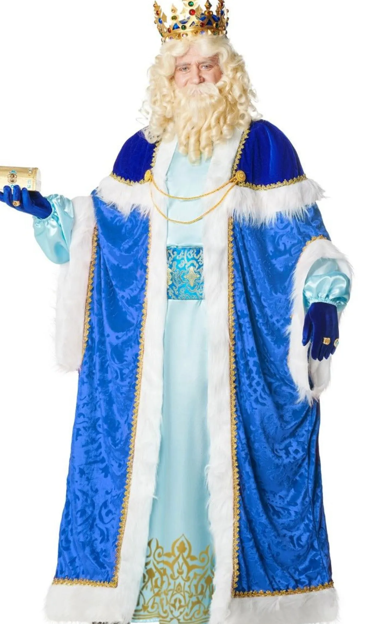Disfraz en pareja de Rey Mago Melchor y Paje Extra