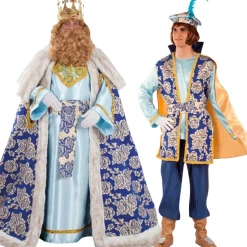 Disfraz en pareja de Rey Mago Melchor y Paje Real