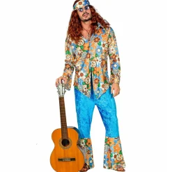 Disfraz XL de Hippie Turquesa hombre