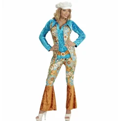 Disfraz XXL de Hippie Turquesa para mujer