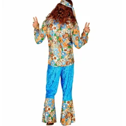 Disfraz XXL de Hippie Turquesa hombre
