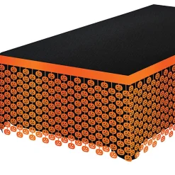 Faldón de Mesa Calaveras Naranjas