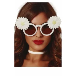 Gafas Blancas con Margaritas