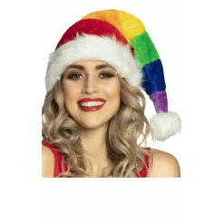 Gorro de Papá Noel Arcoíris