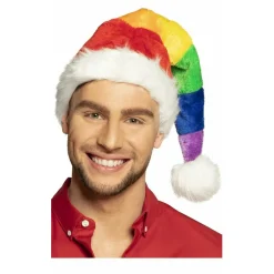Gorro de Papá Noel Arcoíris