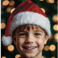 Gorro de Papá Noel Brillante infantil
