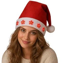 Gorro de Papá Noel Copos Luminosos