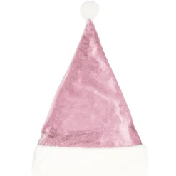 Gorro de Papá Noel Rosa Terciopelo infantil