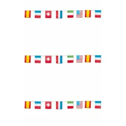 Guirnalda de Banderines Internacionales Papel